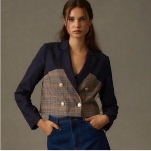 Dolan Navy and Plaid Blazer